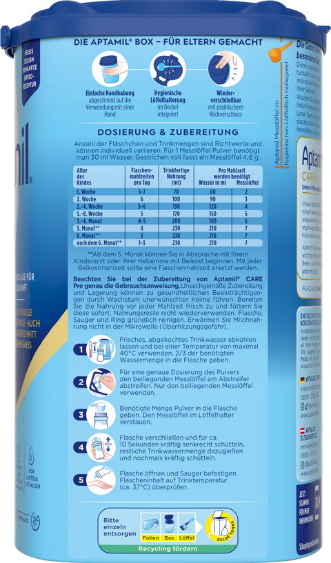 Aptamil Care Pre Infant Formula - 800g