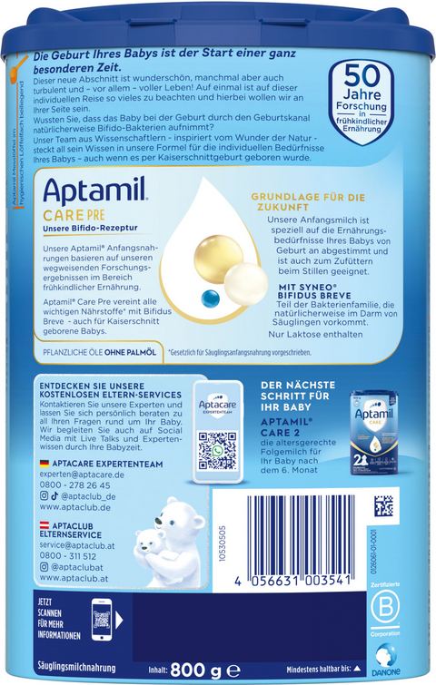 Aptamil Care Pre Infant Formula - 800g