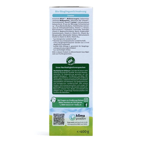 Holle Stage 1 Organic Infant Formula - 400g