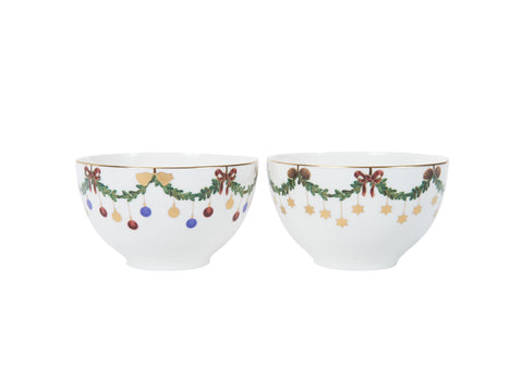 Royal Copenhagen Star fluted christmas Bowl 2pcs 30cl 11cm