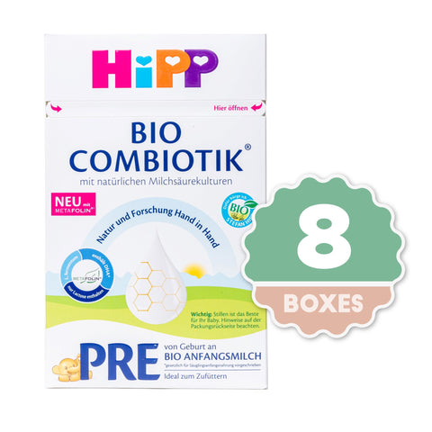 HiPP Combiotic Stage PRE Infant Milk Formula - 600g ( 8 Boxes )