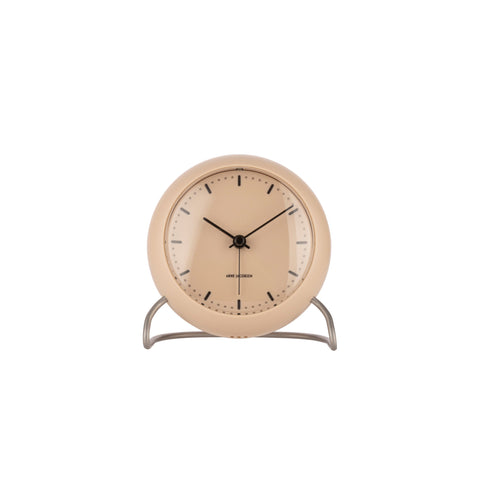 Arne Jacobsen - Table Clock - City Hall Alarm - Beige (Mat Sand)