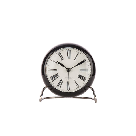 Arne Jacobsen - Table Clock - Roman Alarm - Black