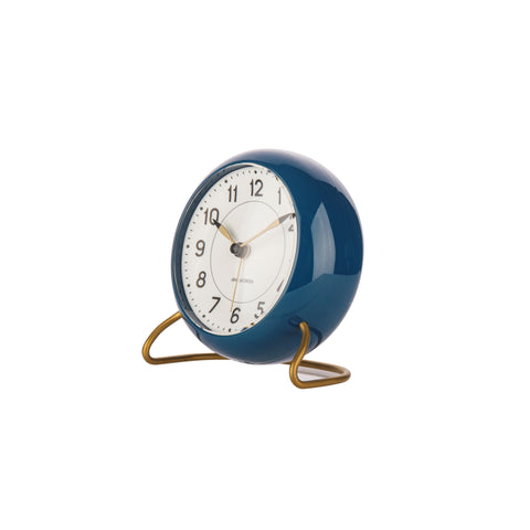 Arne Jacobsen - Table Clock - Station Alarm - Petroleum Blue