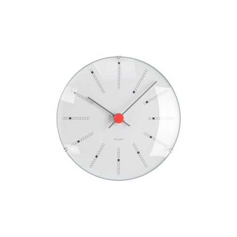 Arne Jacobsen - Bankers Wall Clock - 16 CM in White