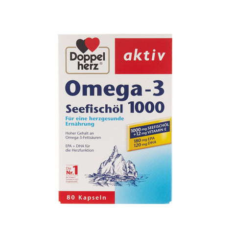 Doppelherz - Omega-3 Sea Fish Oil 1000 - 80 Capsules