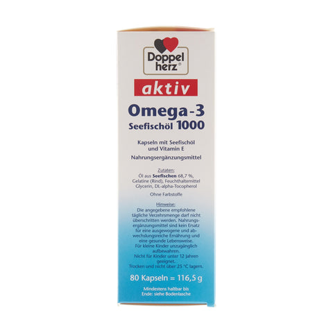 Doppelherz - Omega-3 Sea Fish Oil 1000 - 80 Capsules