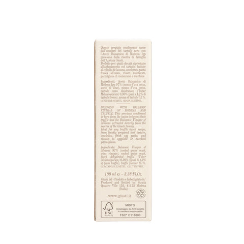Giuseppe Giusti - Condiment with Balsamic Vinegar of Modena and Truffle (with Box) - 100ml