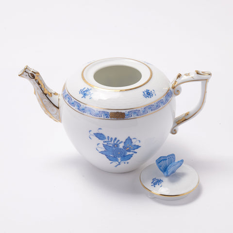HEREND - Apponyi Blue - Teapot w. Butterfly Knob - 0.8L(27 oz)