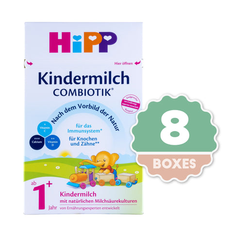 HiPP Combiotic Kindermilch 1+ Baby Formula - 600g (8 boxes)