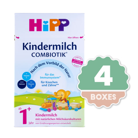 HiPP Combiotic Kindermilch 1+ Baby Formula - 600g (4 boxes)