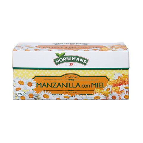 Hornimans - Manzanilla con Miel (Chamomile Tea with honey) 100% Natural - 25 Teabags