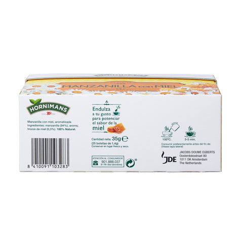 Hornimans - Manzanilla con Miel (Chamomile Tea with honey) 100% Natural - 25 Teabags