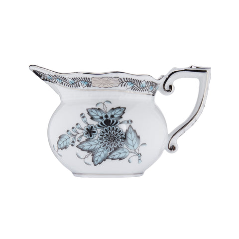 HEREND - Apponyi Turquoise - Creamer (Milk Jug) - 4 oz