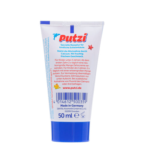 Putzi - Kids' Toothpaste with Calcium - 50 ml