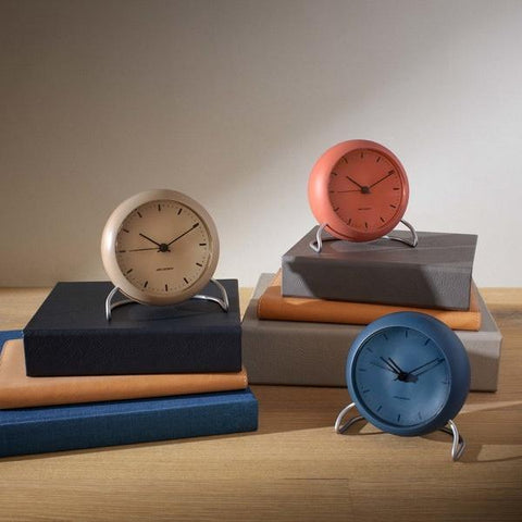 Arne Jacobsen - Table Clock - City Hall Alarm - Orange