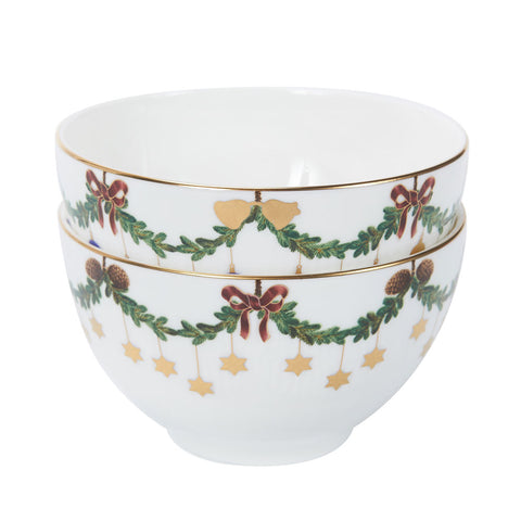 Royal Copenhagen Star fluted christmas Bowl 2pcs 30cl 11cm