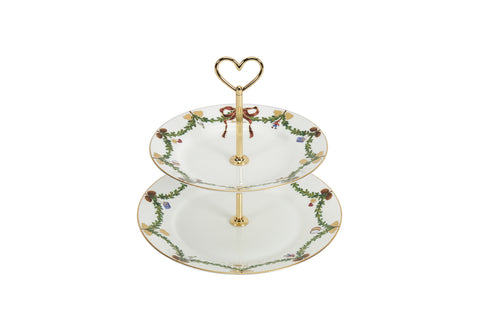 Royal Copenhagen Star fluted christmas Etagere 2Layer 23cm