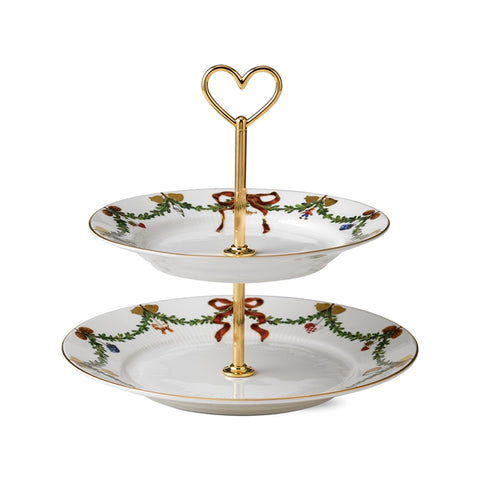 Royal Copenhagen Star fluted christmas Etagere 2Layer 23cm