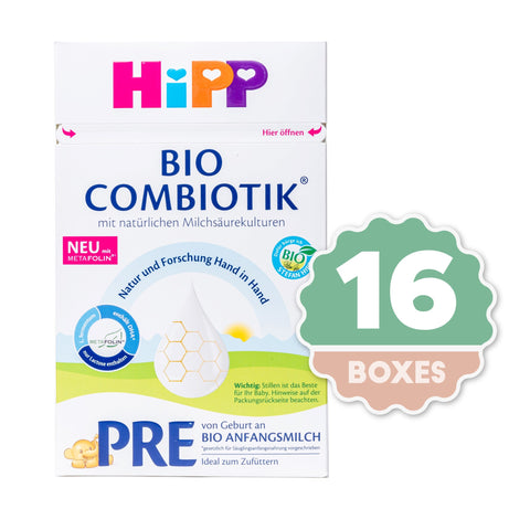HiPP Combiotic Stage PRE Infant Formula - 600g ( 16 Boxes )