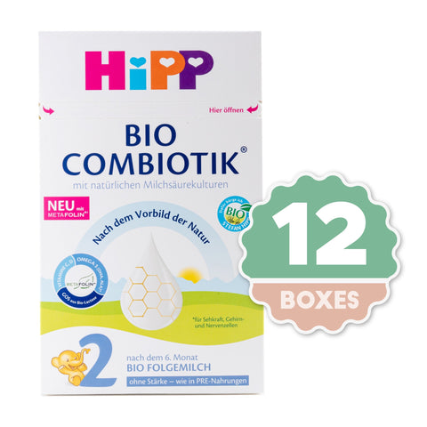 HiPP Combiotic Stage 2 NO STARCH Organic Infant Formula - 600g ( 12 Boxes )