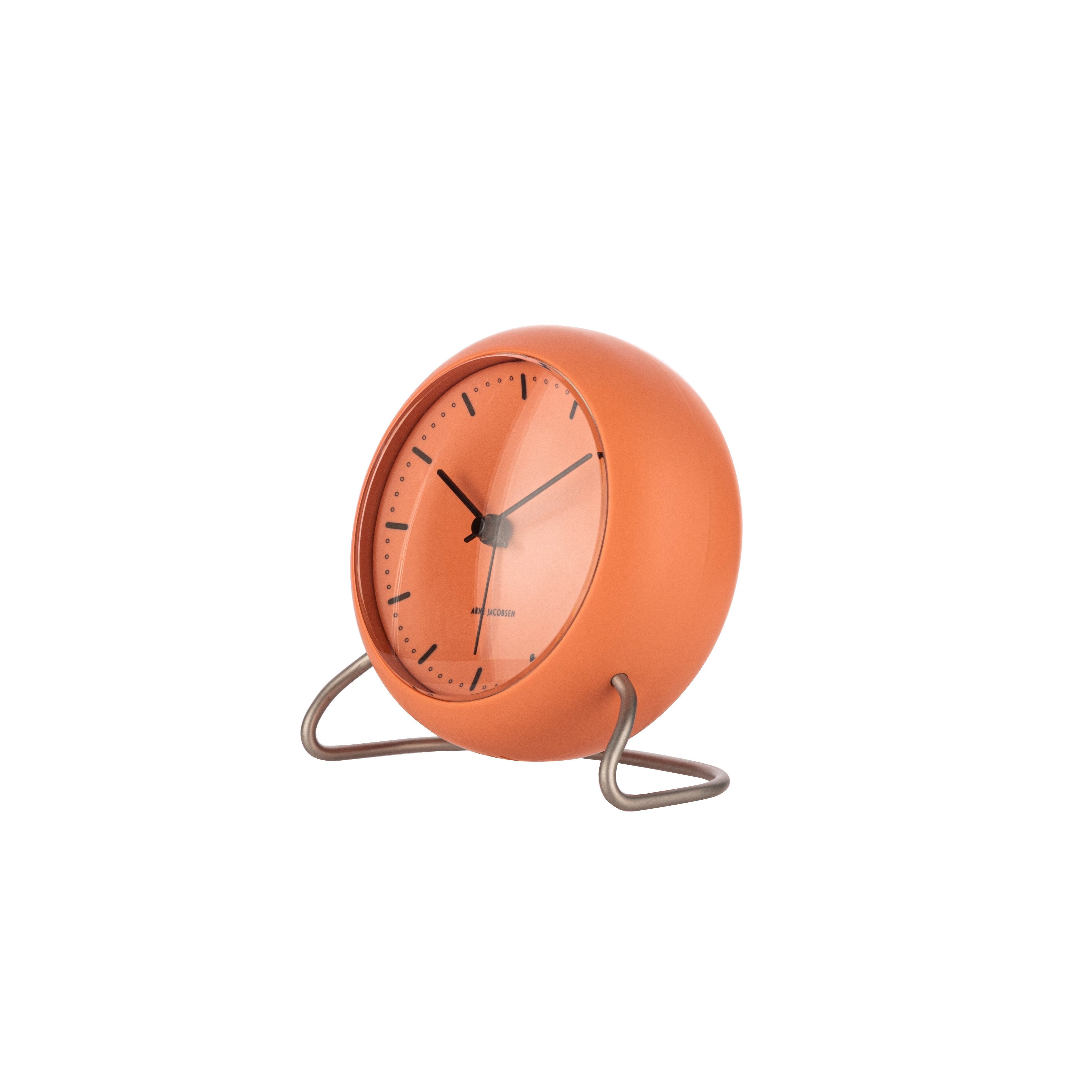 Arne Jacobsen Table Clock City Hall with Alarm Orange