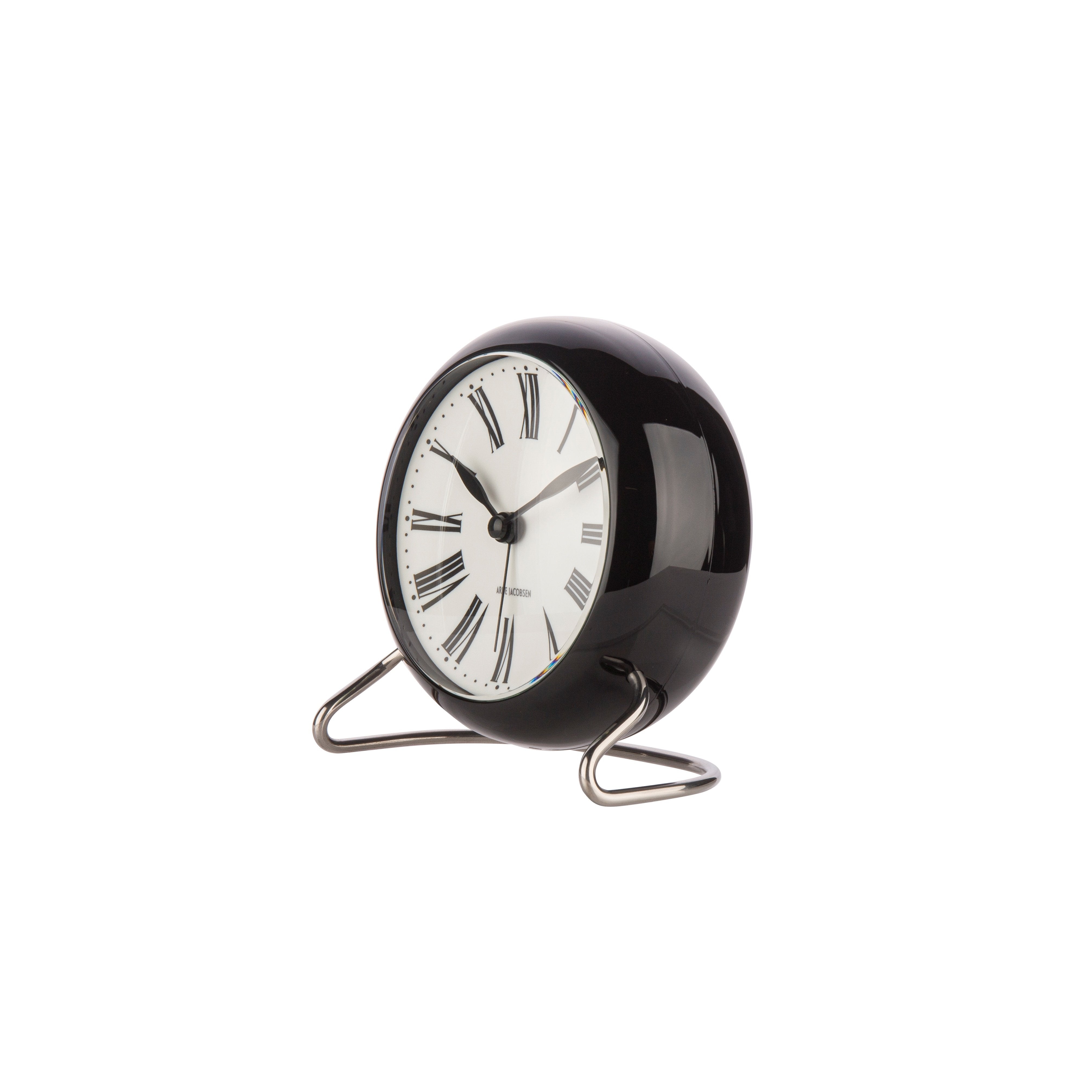 Arne Jacobsen Table Clock Roman Black My Euro Mall