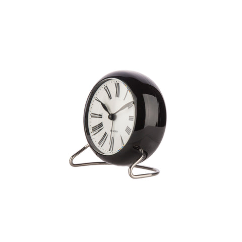 Arne Jacobsen - Table Clock - Roman Alarm - Black