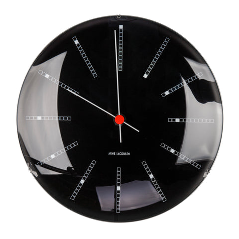 Arne Jacobsen - Bankers Wall Clock - 29 CM in Black