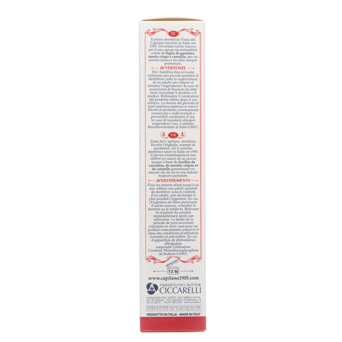 Pasta del Capitano 1905 - Toothpaste - Original Recipe - 75 ml