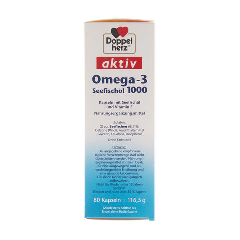 Doppelherz - Omega-3 Sea Fish Oil 1000 - 80 Capsules