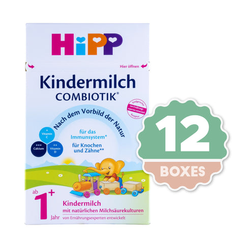 HiPP Combiotic Kindermilch 1+ Baby Formula - 600g ( 12 boxes )