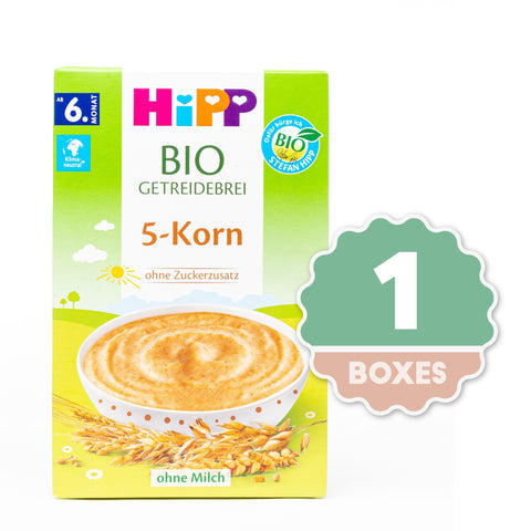 HiPP Organic Cereal - 5-Grain Porridge - 200g (1 Box)