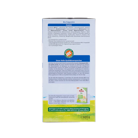 Holle Stage 2 Organic Infant Formula - 600g ( 6 Boxes )