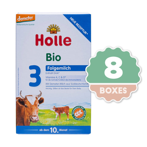 Holle Stage 3 Organic Infant Formula - 600g ( 8 Boxes )