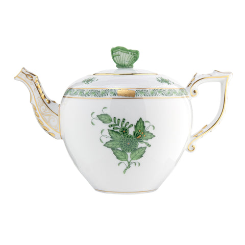 HEREND - Apponyi Green - Teapot w. Butterfly Knob - 0.8L (27 oz)