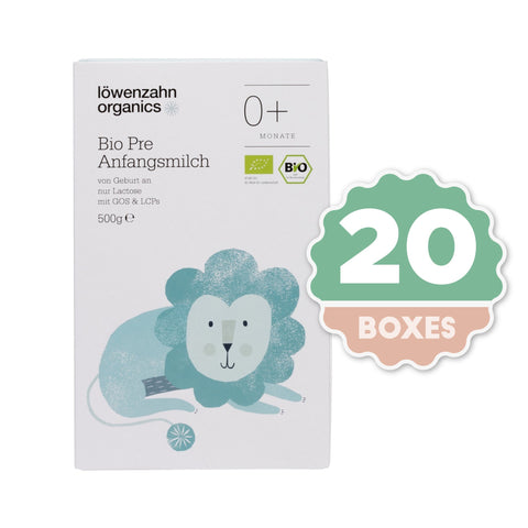 Löwenzahn Organics - Bio Pre Anfangmilch 0+ 500g ( 20 Boxes )