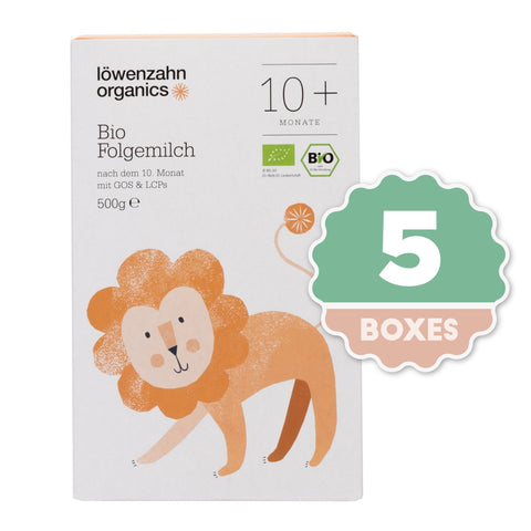 Löwenzahn Organics - Bio Folgemilch 10+ 500g ( 5 Boxes )