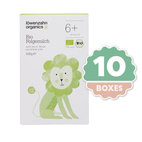 Löwenzahn Organics - Bio Folgemilch 6+ 500g ( 10 Boxes )