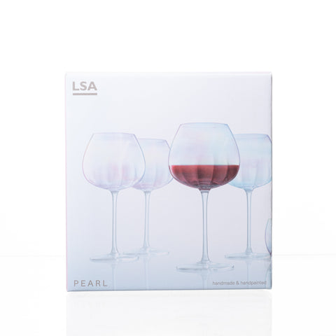 Sachi Pink and Blue Red Wine Glass (Set of 4)